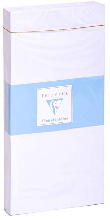 Clairefontaine 8515 C paket med 25 nässlingor, 11 x 22 cm 90 g i band med cellofanvitt