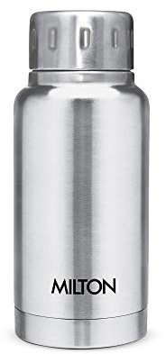 Milton Insulated Water Bottle 5.4 oz (160 ml) Stainless Steel Double walled vacuum flask Hot and Cold Drinks, Leak-Proof Simple Screw Lid, Office, Gym, Elfin 160 Silver