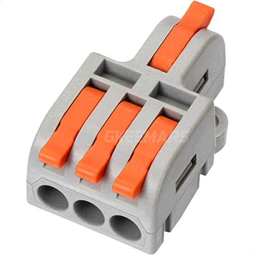 GKEEMARS 10Pcs Mini Electrical Wire Connectors, DIY Splicing into 4/6/8/9/10 Way Butt Terminal Block Connectors (1 in 3 Out, Nylon)