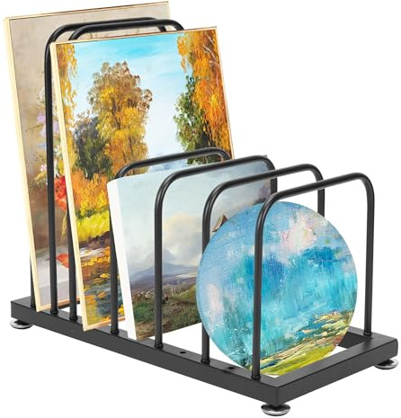 lesolar Supporto in tela artistica, piccolo scaffale per riporre oggetti artistici, stendibiancheria per scrivania, opere d'arte, tavole di tela, pannelli, telaio, tavola da disegno, materiale