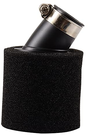 GOOFIT 28 mm Filtre à air Noir Angle biseauté Double Mousse éponge de Remplacement pour 50-150 CC Dirt Bike Moto Go Kart ATV Quad Scooter.