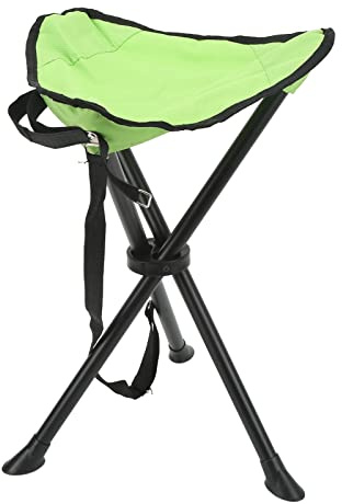 Alomejor Taburete de Trípode para Exteriores, Silla de Trípode de 3 Patas con Rodamiento de Carga de 200KG, Silla Plegable Portátil para Pesca, Camping, Picnics