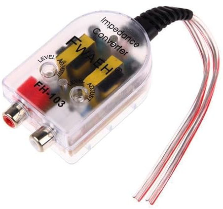 Convertitore di uscita CP Line, adattatore da alto a basso livello, convertitore da altoparlante a RCA, convertitore audio per auto, prodotto premium, viene fornito con istruzioni e assistenza