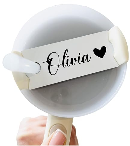 Drifting Ducks Personalised Name Heart Metal Tumbler Cup Topper Plate Tag Birthday Gift