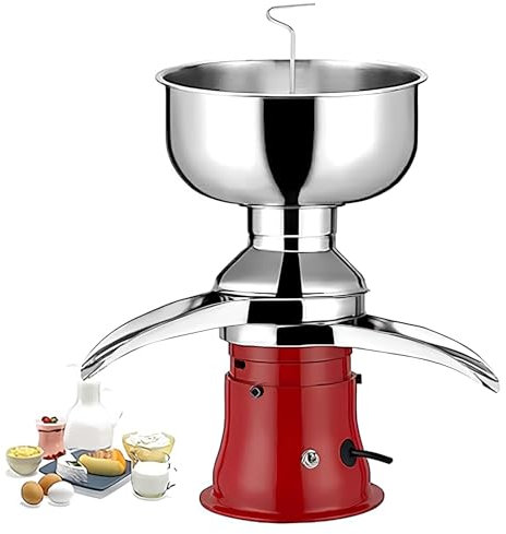 YZRDCXM Electric Fresh Milk Cream Separator,Goats Cows Turn Raw Whole Milk into Skim Milk,for Cow Milk 50L/H Milk and Cream Butter Separator Machine with 8L Milk Bowl,Milky Cream Separator for Farmer
