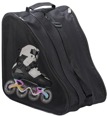 Syengery Bolsa para patines para adultos, funda de transporte para patines, Bolsa impermeable para patines de ruedas de gran capacidad, Accesorios para patines, bolsa portátil para patines sobre hielo