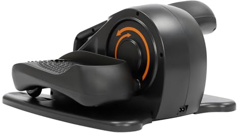 Ellipside Elettrico 5 Velocità & 3 Modalità Regolabile Mini Ellittica Elettrica Macchina Ellittica con Telecomando, Sotto Scrivania Macchina ellittica, Nero