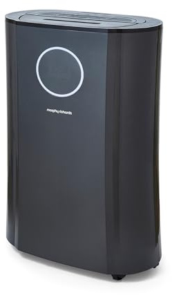 Morphy Richards PureFresh 20L/Day Dehumidifier, 40m2 Coverage, Laundry Mode, HEPA Carbon Filter, Low Noise, Premium Air Flow, Touch Control, Smart Function, Defrost, UV/Ion, Extra Long 2m Cord, 270w
