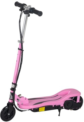 HOMCOM Patinete Eléctrico Plegable para Niños de 7-14 Años 12 km/h | Alcance de 8 km, Altura Ajustable, Freno de Mano