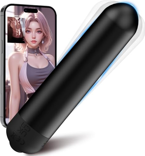 Vibromasseur pour adulte - Vibrateurs en forme de balle pour point G, mamelon, stimulation clitoridienne anale avec contrôle par application, 9 vibrations, rouge à lèvres portable rechargeable, mini
