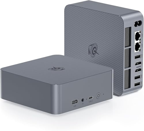 Beelink Mini PC EQR7, AMD Ryzen 7 7735HS, 8C/16T, jusqu'à 4,75Ghz, Mini Ordinateur 24G LPDDR5 RAM 500G PCIe SSD, 4K Dual Display, Dual HDMI/Dual Gigabit Ethernet/WiFi6/BT5.2