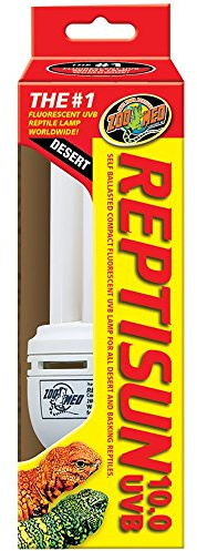 Zoo Med Zoomed Reptisun 10.0 Compact Lamp,Whites & Tans,13 Watt