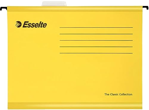 ESSELTE The Classic Collection - Cartelle sospese per cassetti 330-V / 3cm - Giallo - 90314