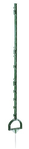 Kerbl Lot de 5 pieux en Plastique avec étrier Vert 158 cm
