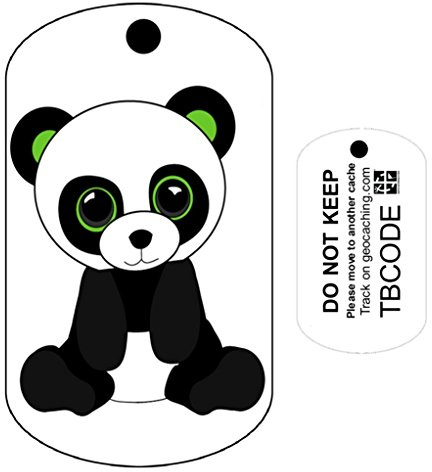 AllCachedUp Poppy the Panda (Travel Bug) For Geocaching - Trackable Tag - Unactivated