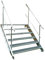 Srm-Design 6 Stufen Stahltreppe mit beidseitigem Geländer/Breite 80 cm, Geschosshöhe 90-120 cm / Robuste Außentreppe/Wangentreppe/Stabile Industrietreppe für den Außenbereich/Inklusive Zubehör