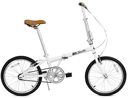 FabricBike Folding Bicicleta Plegable Cuadro Aluminio Ruedas 20 3 Colores (Matte White) Talla única