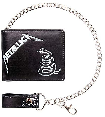 Nemesis Now Officially licensed Metallica Black Album Wallet with Chain,11cm