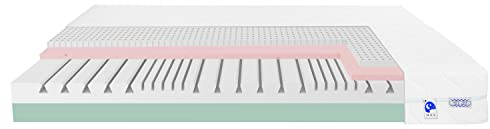 TULENA NOX Matratze 90x200 Komfortschaum weich H1 + H2 Comfort Plus 18 cm Probeschlafen inkl. Wendematratze Antibakterieller Bezug mit Reißverschluss