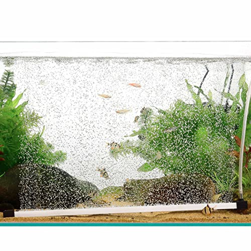 hygger Kit de barre en pierre à air pour aquarium, baguette à bulles d'air, aérateur de pierre à oxygène dissoute, diffuseur de bulles pour décoration d'étang, hydroponie (40,6 cm de long)