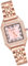 MICGIGI Damen Quarz Armbanduhr Rosegold Rechteckig Römische Ziffern Zifferblatt Analog Uhr mit Edelstahl Armband