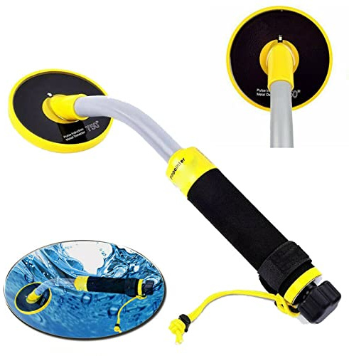 Underwater Metal Detector Handheld Pulse Induction Metal Detector 100 Feet Wand Treasure with Vibration Pulse and Bright (Metal Detector)