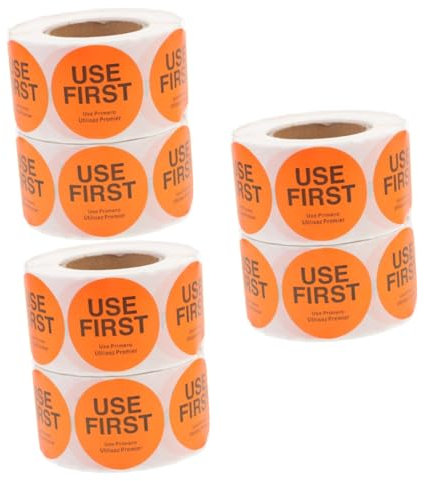 Tofficu 6rollen Verwenden Sie Die Folgenden Titel Für Ihr Produkt Titel Erst Verwenden Aufkleber Für Lebensmittelkennzeichnung Selbstklebende Etiketten Für Lagerverwaltung Restaurants