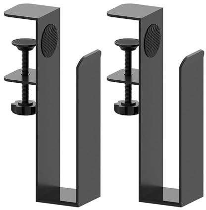 Soporte de escritorio para ordenador portátil, soporte para ordenador portátil, soporte para escritorio, soporte lateral para ordenador portátil, sin agujeros, para colgar debajo del escritorio