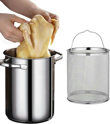 BTURYT 304 Pot D'asperges en Acier Inoxydable, Vaporisateur De Légumes Et Asperges 4,1 L, Kit De Pâte