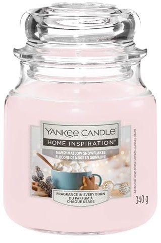Yankee Candle Home Inspiration Marshmallow Snowflakes Scented Candle, 340g