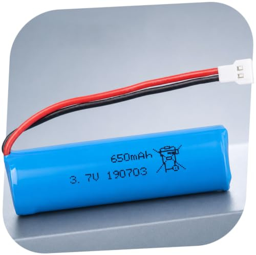 Langlebiger Akku 3.7V 650-mAh Molex 2P 2.0 Stecker, kompatibel mit RC Modellen, Stunt-Car, Boot, Auto, Bagger, Walkera, H116, H118, Amewi 26109 Fairplay, Mieryd 1810, Spielzeug-Fahrzeuge USB 650mAh