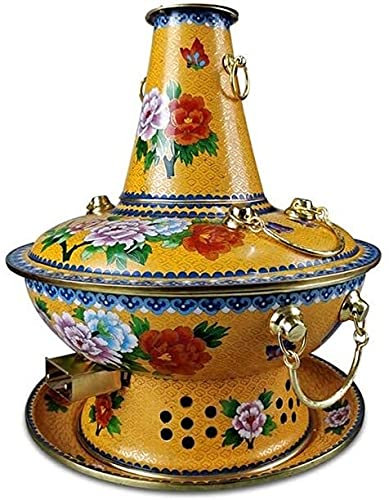 SDGBCXD, Olla caliente tradicional china, olla caliente mongol, olla caliente de cobre puro, olla caliente de cobre, carbón eléctrico grueso de cobre,Olla de cobre(32cm)