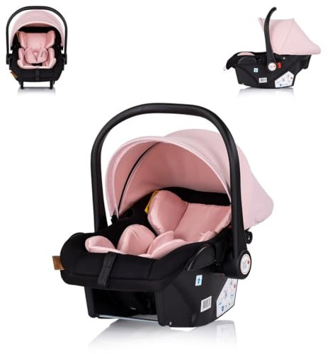 Chipolino Babyschale Amore i-Size Gruppe 0+ (0-13 kg) Kissen Griff verstellbar, Farbe:pink