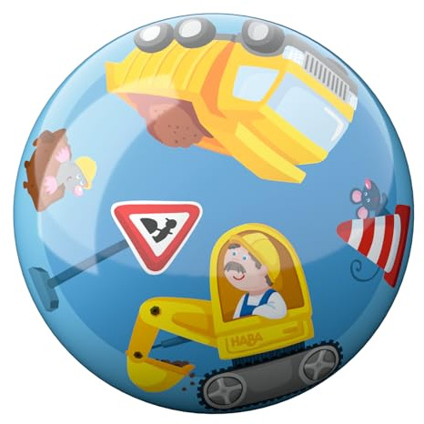 HABA Pallone da calcio per bambini a partire dai 2 anni in su, per interni ed esterni, promuove le capacità motorie e la coordinazione, materiale robusto con valvola, diametro 14 cm, 2012750001