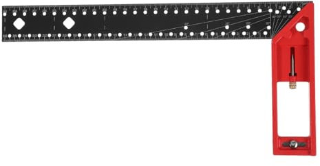 LALAFINA Goniometro Angolare Alluminio per Falegnameria Righello per Misurazioni Precisione Progetti Costruzione e Ristrutturazione Strumento Multifunzionale per Falegnami e Appassionati