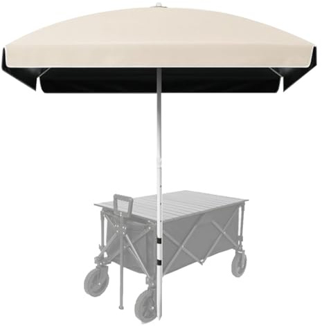 Ombrello rettangolare da patio, grande, per giardino, piscina, balcone, ristorante, ombrellone da tavolo per esterni, protezione dai raggi UV, baldacchino (albicocca), Albicocca