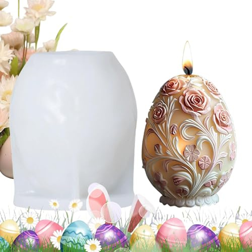 Molde reutilizable para velas de Pascua - Moldes de moldeo de velas de silicona con estructura de diseño adecuada para principiantes y construcción de materiales flexibles, arte de moldeo de yeso po