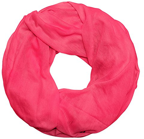 Soul-Cats Loopschal Schlauchschal Wickelschal Rundschal Loop Schal uni NAHTFREI EXTRA LANG, Farbe: pink