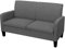 Imiee Sofa 2-Sitzer Zweisitzer Stoffsofa Polstersofa Loungesofa Sitzmöbel Polstermöbel Designsofa Wohnzimmersofa Hellgrau 135x65x76cm (Dunkelgrau)