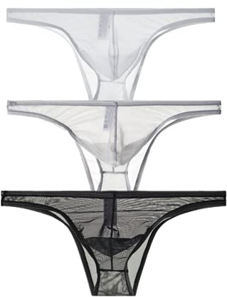 lclvld Slips pour Hommes Slips érotiques Transparents Slips Taille Basse Slips sous-vêtements Sexy Respirants Jockstrap