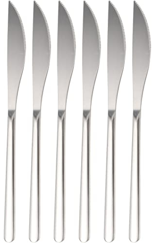 BESTonZON 6 Piezas Cuchillos Para Carne Cuchillos De Acero Inoxidable Cortadores De Carne Hogar Untador De Mantequilla