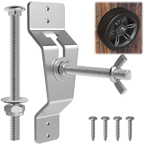 DIYIIRON Supporto per ruota di scorta per rimorchio, staffa di supporto per ruota di scorta per rimorchio chiuso, supporto universale per ruota di scorta per rimorchio, si adatta alla maggior parte