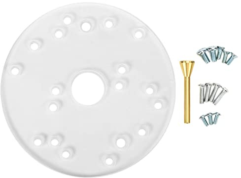 Universal Router Base Plate, Base Plate Acrylic with Centering Pin Screws, Acrylic Router Base Attachment for Trim Routers Woodworking Auxiliary Tool Templates