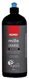 Crema Abrasiva para Corrección Arañazos Carrocería Coche con Grano P1500 Gel Pulido Coarse Mille Black Line Rupes BigFoot Botella de 1000 ml 9.BGCOARSEBL