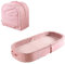 BYBYME Tragbares wasserdichtes Kleinkind-Bodenbett Reisebett mit Matratze und waschbarem Spannbettlaken - faltbares Reisebett für Camping Reisen, Rosa
