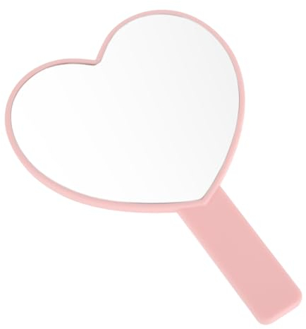 Gjinxi Specchio Portatile per Il Trucco A Forma di Cuore 1 Specchio da Viaggio Su Un Lato Specchio Cosmetico Portatile da Viaggio Specchio da Trucco Riflettente Adatto per Tutti I Giorni