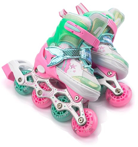 meteor Pattini 4 in 1 Regolabili - per Bambini - Multifunzionali Tri-Skate Roller Inline per Principianti - Regolazione a 4 Misure - Stabili e Confortevoli