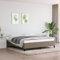 Gecheer Bettgestell Taupe 160x200 cm Bett Polsterbett Bettgestell Bettrahmen Schlafzimmerbett Stoff Jugend-Bett
