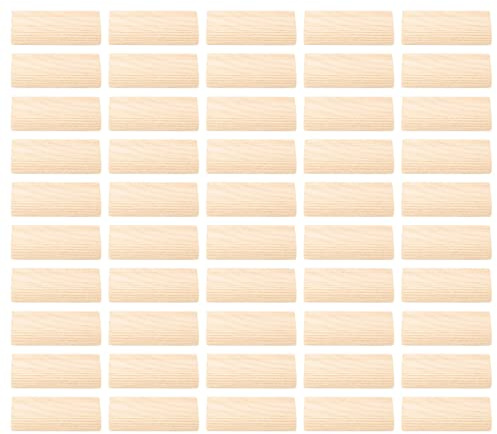 50 Pcs Domino Tenon, Domino 10X50Mm Loose Tenons Flat Dowel Beech Tenon Insertion Block, Domino For Woodworking Furniture Splicing Cabinet Making Frame Engineering