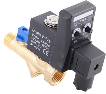 Zenithaur automáticamente tiempo -Válvula de drenaje controlada G1 / 2 Hilo -DN15 para compresores de aire con un metodo de control electrónico completo